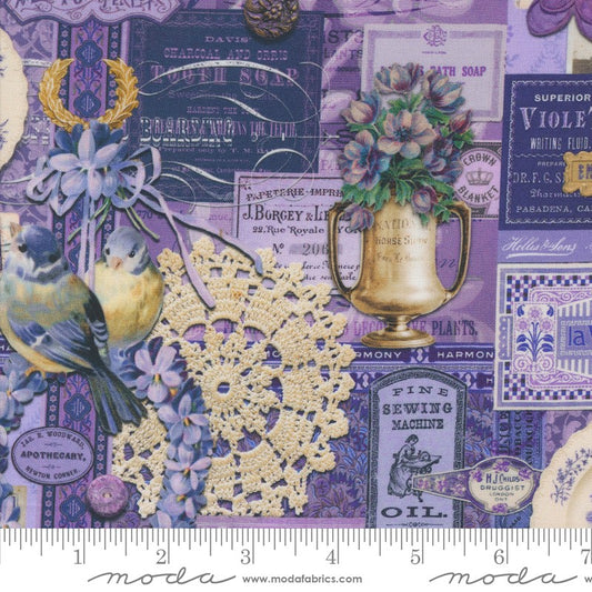 Curated in Color - Collage Patchwork in Purple - Cathe Holden - Moda (Pre-order: May 2024)