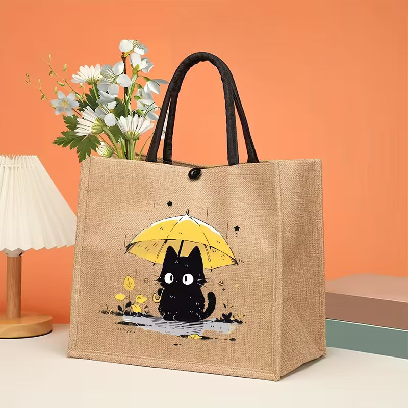 Sew n' Stash Tote Bag - Rainy Day Cat