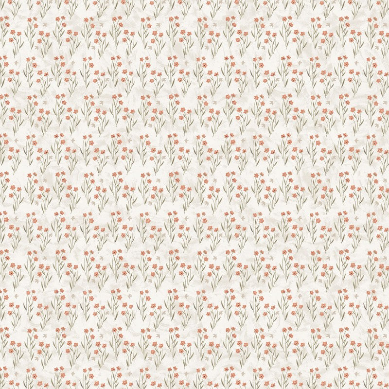 Paws & Play - Floral Field in Cream - Eri Kamei - FIGO (Northcott)