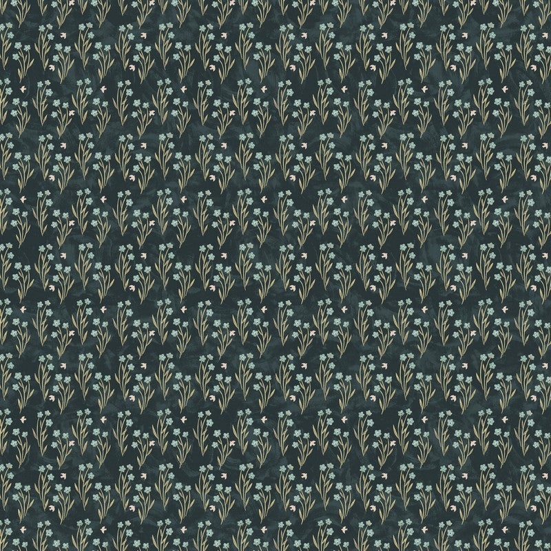 Paws & Play - Floral Field in Teal - Eri Kamei - FIGO (Northcott)