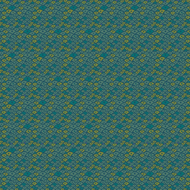 Wandering Eye - Palm Bark in Cool - Kathy Doughty - FIGO (Northcott)