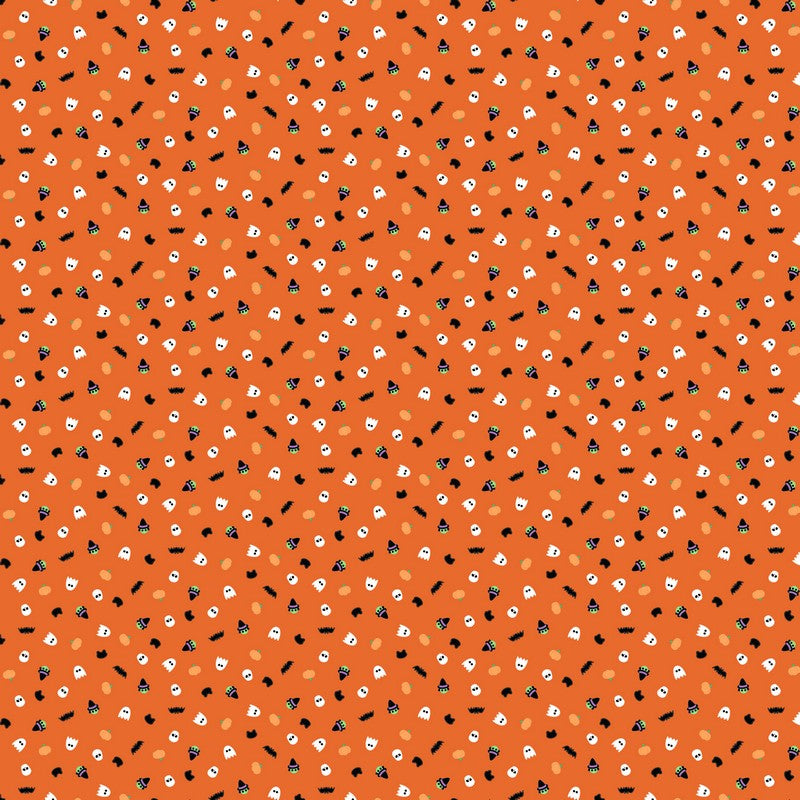 Mr. Bones Sews - Sprinkles in Orange - Kimberlee Peers-Moore - FIGO (Northcott)