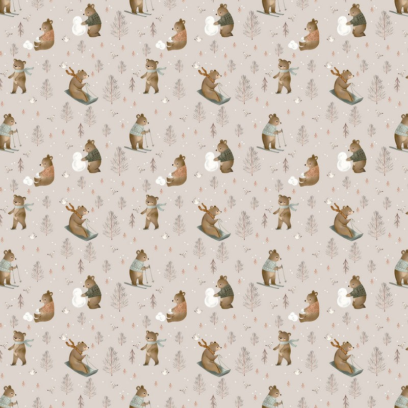 Cozy Cubs - Snow Day in Taupe - Bernadett Urbanovics - FIGO (Northcott)