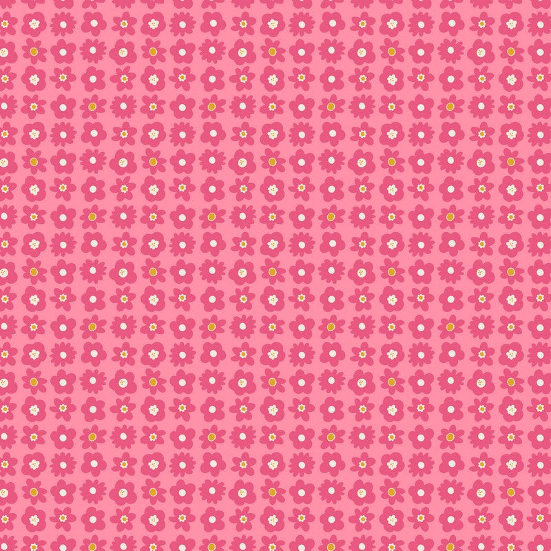 Joyful June - Blooms in Pink - Sarah Hearts - FIGO (Northcott)