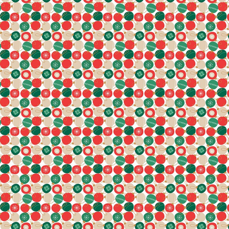 Festive Pop - Baubles in Red - FIGO Studio (Northcott) (Pre-order: Jul 2027)