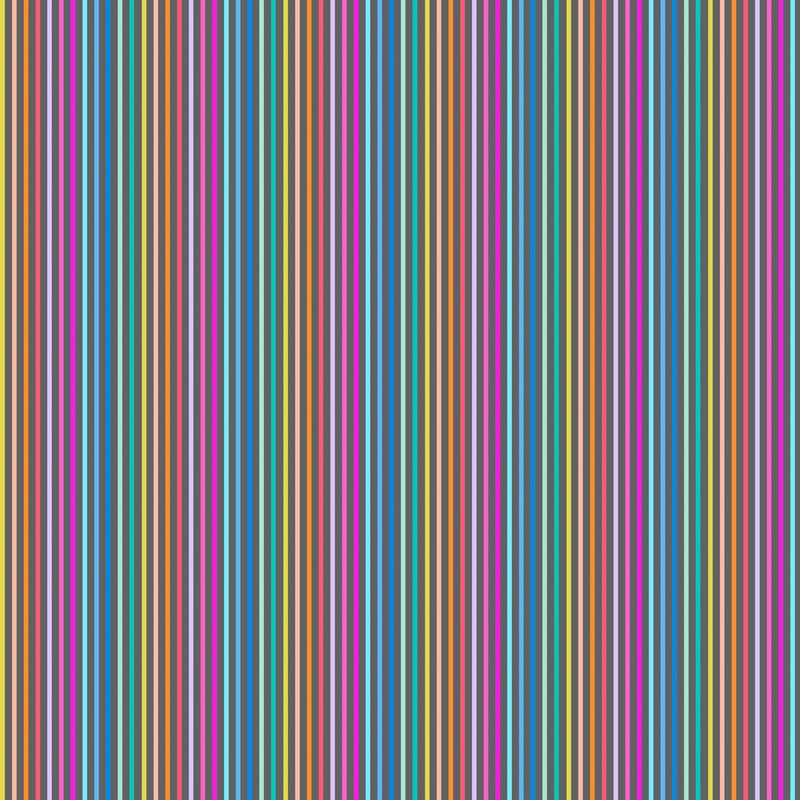 Dewfall - Solid Stripe in Grey Multi - Ghazal Razavi - FIGO (Northcott)