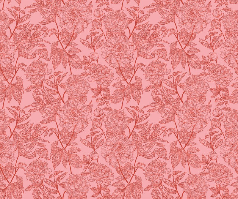 Indelible - Peony in Rouge - Anna Maria Textiles (Northcott)