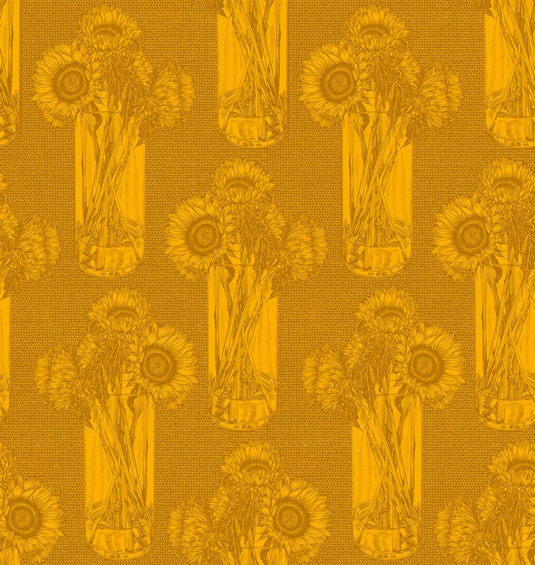 Indelible - Sunflowers in Saffron - Anna Maria Textiles (Northcott)