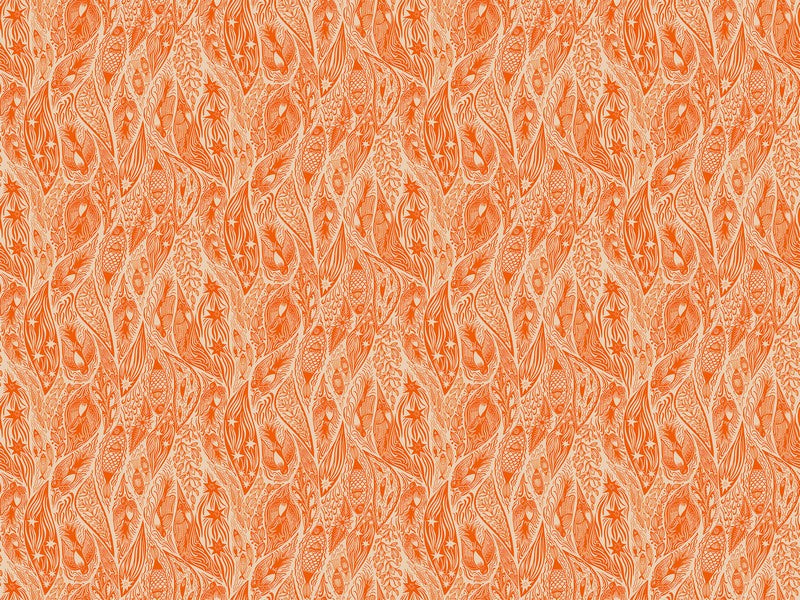 Shooting Star - Current in Tangerine - Anna Maria Textiles (Northcott)