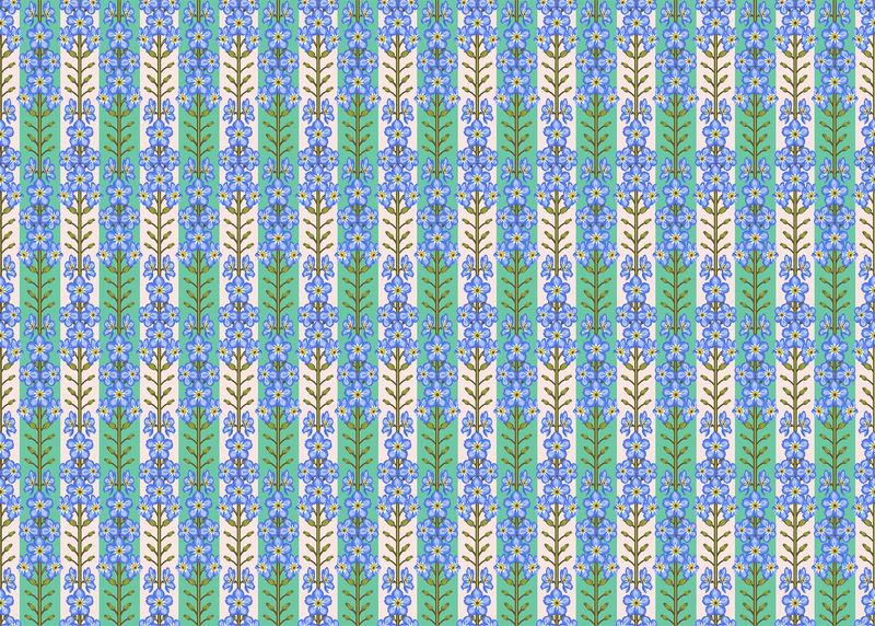 Iconic - Forget-Me-Not in Fresh - Anna Maria Textiles (Northcott)
