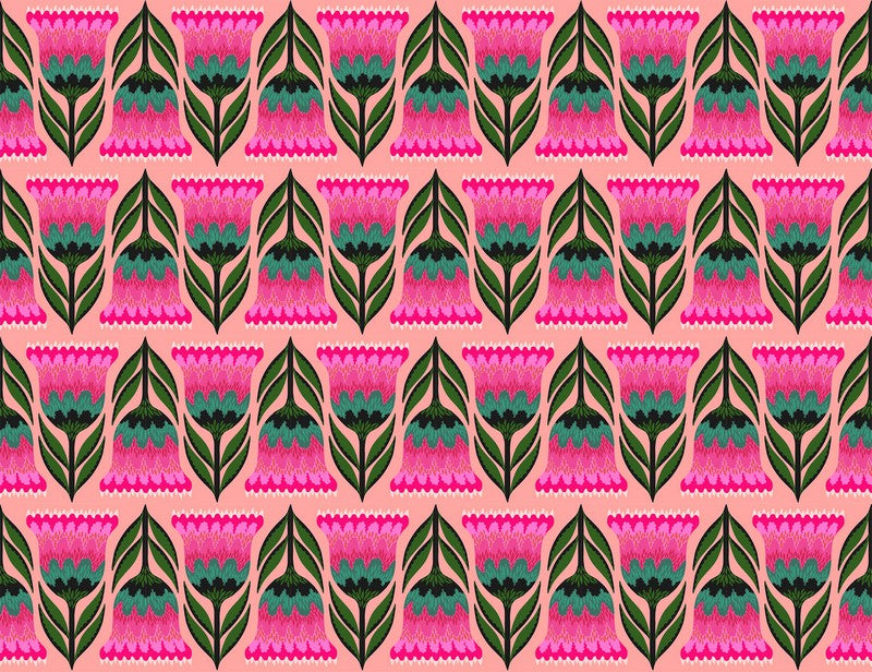 Jumpstart - Celosia in Punch - Anna Maria Textiles (Northcott) (Pre-order: Nov 2025)