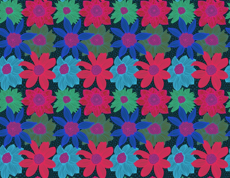 Jumpstart - Stars and Stripes in Navy - Anna Maria Textiles (Northcott)