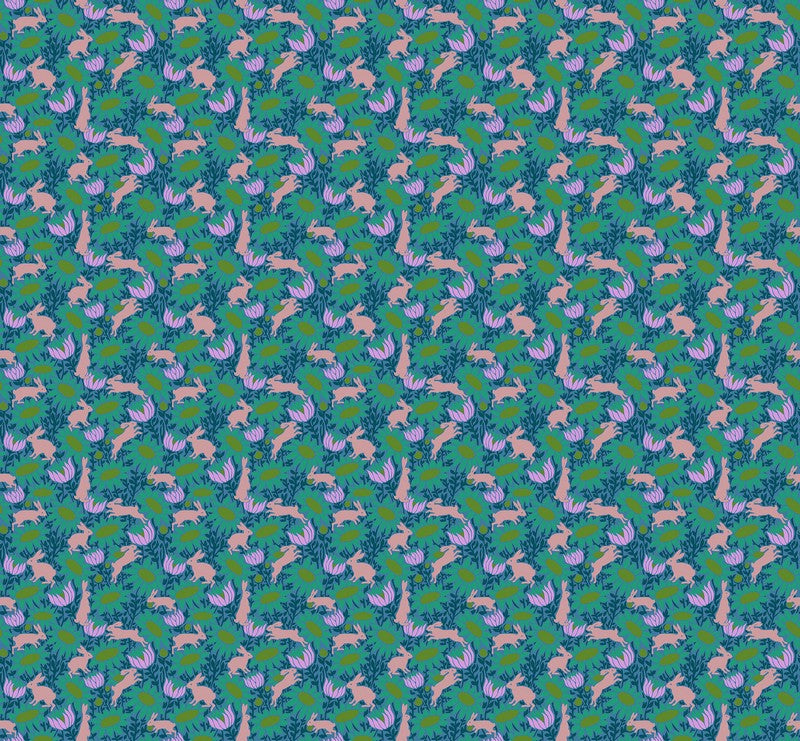 Mosaic Menagerie - Chase in Jade - Anna Maria Textiles (Northcott) (Pre-order: Dec 2026)