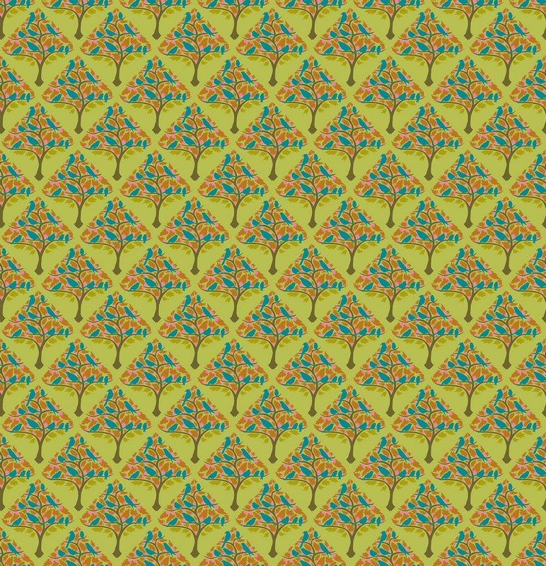 Mosaic Menagerie - Ornaments in Lichen - Anna Maria Textiles (Northcott) (Pre-order: Dec 2026)