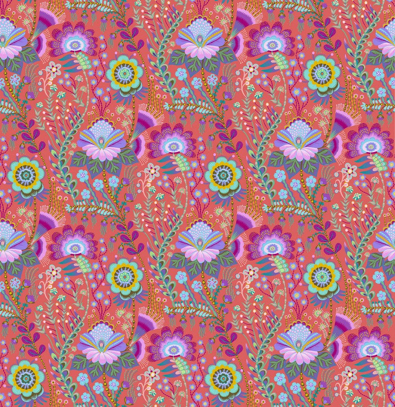 Sunseekers - Seeking in Coral - Anna Maria Textiles (Northcott) (Pre-order: Feb 2027)
