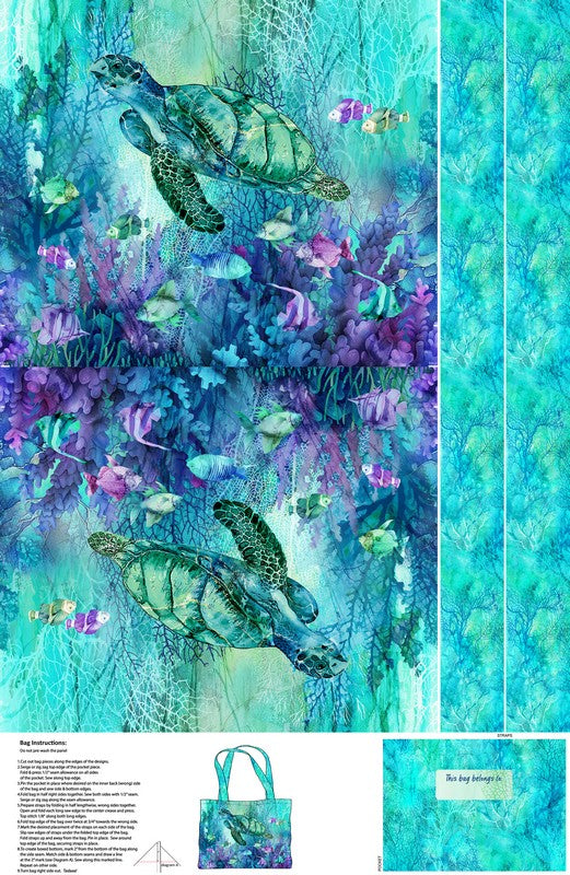 Coral Reef - Tote Panel in Multi - Deborah Edwards & Melanie Samra- Northcott (Pre-order: May 2026)