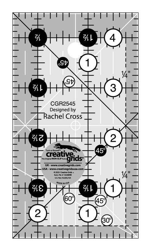 Creative Grids - 2.5" x 4.5" Quilt Ruler (Pre-order: Jan 2026)