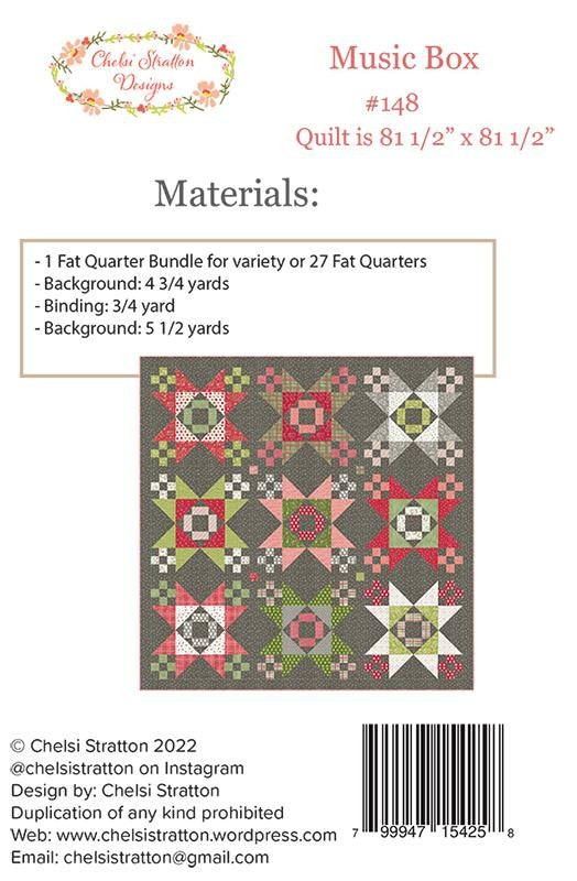Music Box Quilt Pattern - Chelsi Stratton Design
