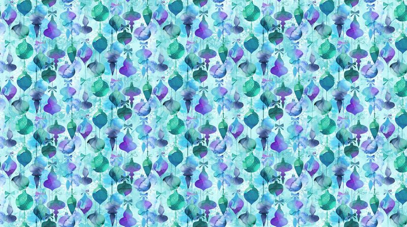 Midwinter Magic - Baubles in White Multi - Deborah Edwards & Melanie Samra - Northcott