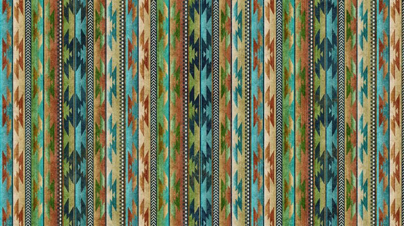 Sedona Spirit - Navaho Stripe in Rust Multi - Linda Ludovico - Northcott