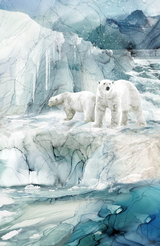 Tundra Crossing - Panel in Light Blue Multi - Deborah Edwards & Melanie Samra - Northcott