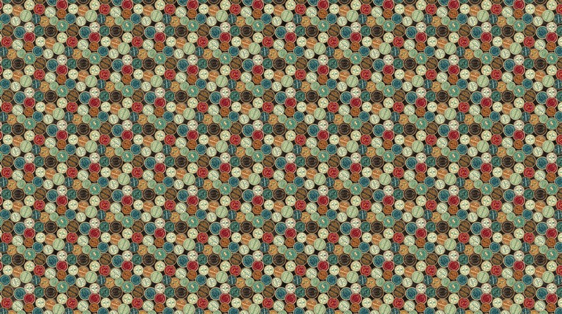 Stitchin' - Labels in Black Multi - Deborah Edwards - Northcott (Pre-order: Dec 2025)