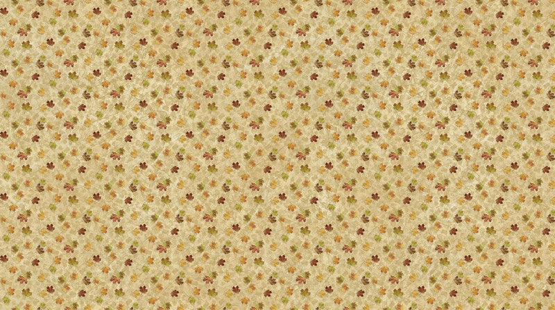 Autumn Woodland - Leaf Toss in Beige Multi - James Meger - Northcott