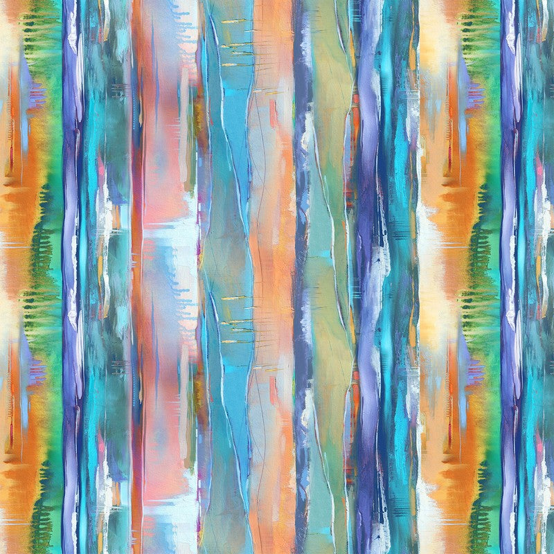 Lotus - Stripes in Blue Multi - Tim Parker - Northcott