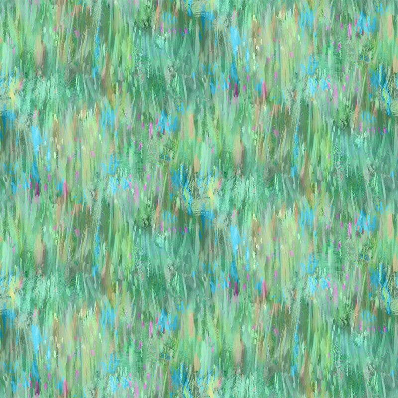 Lotus - Large Brushstrokes in Light Green Multi - Tim Parker - Northcott