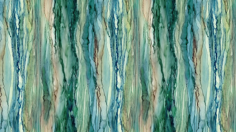 The Great Outdoors - Texture in Teal Multi - Deborah Edwards & Melanie Samra - Northcott