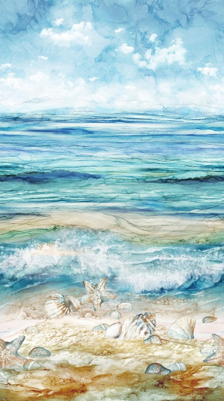 The Great Outdoors - Coastal Ombre in Blue Multi - Deborah Edwards & Melanie Samra - Northcott