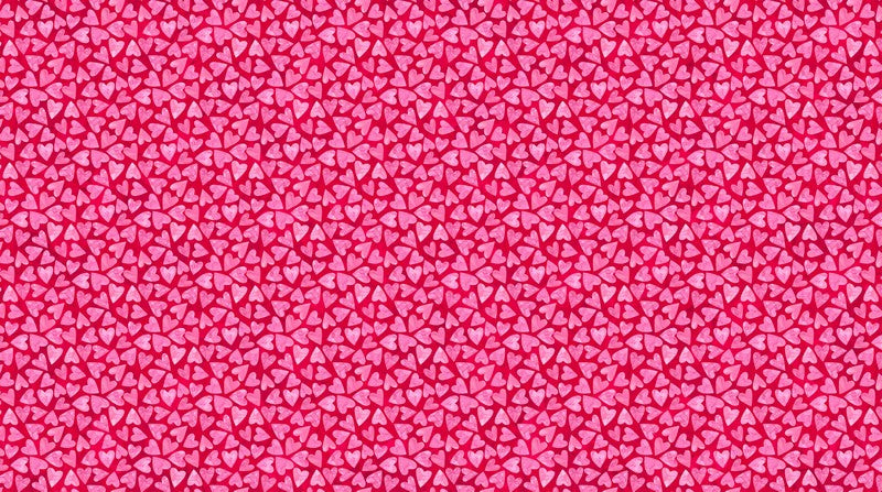 Forever Love - Small Hearts in Red Multi - Deborah Edwards & Emily Wenk - Northcott