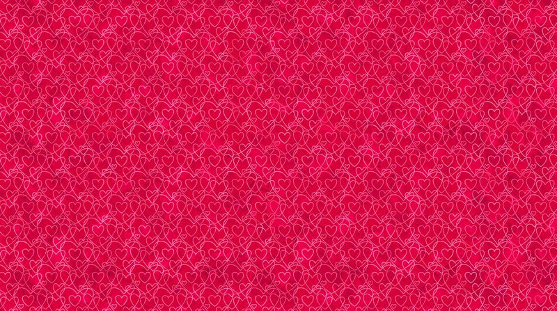 Forever Love - Heart Texture in Red - Deborah Edwards & Emily Wenk - Northcott (Pre-order: Jan 2026)