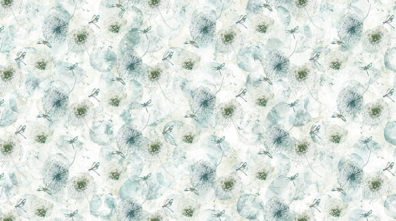 Whisper - Large Dandelion in Pearl - Deborah Edwards & Melanie Samra - Northcott (Pre-order: April 2026)