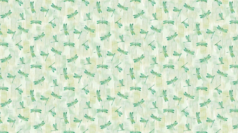 Luscious - Dragonflies in Pale Green - Northcott (Pre-order: Feb 2026)