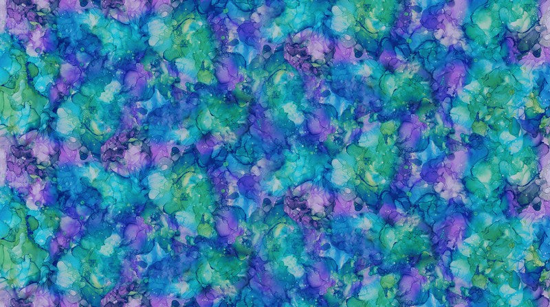 Coral Reef - Marbled in Teal Multi - Deborah Edwards & Melanie Samra - Northcott