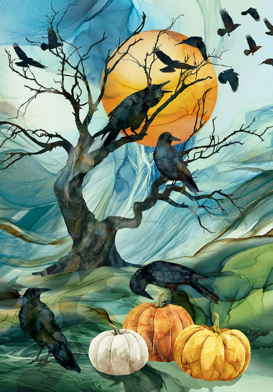 Raven's Call - Panel in Teal - Deborah Edwards & Melanie Samra - Northcott (Pre-order: May 2026)