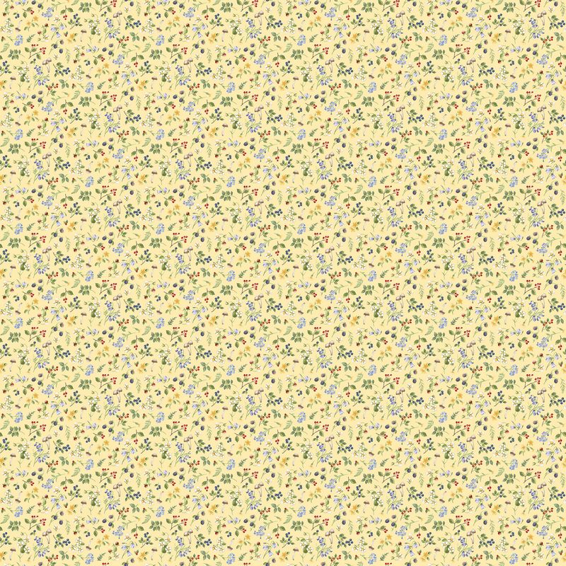 Country Mouse - Small Floral Toss in Yellow - Deborah Edwards - Northcott (Pre-order: July 2026)