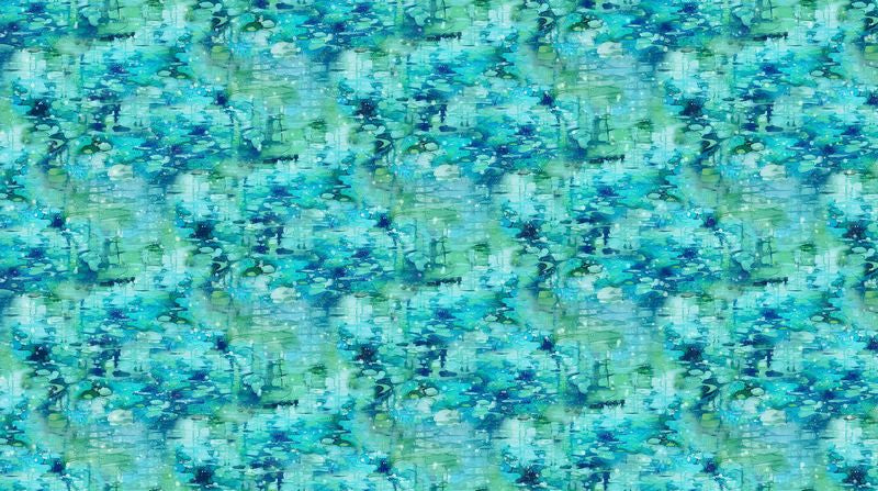 Serenity Springs - Water in Turquoise - Deborah Edwards & Melanie Samra - Northcott (Pre-order: Nov 2026) - Dinkydoo Fabrics