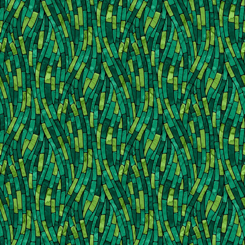 Tree of Life - Wave in Green - Deborah Edwards & Elena Belokrinitski - Northcott (Pre-order: Dec 2026)