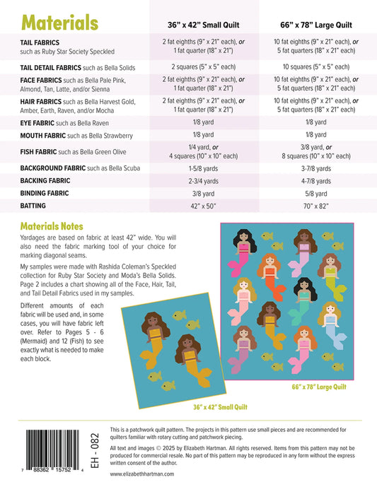 Mermaids - Quilt Pattern - Elizabeth Hartman