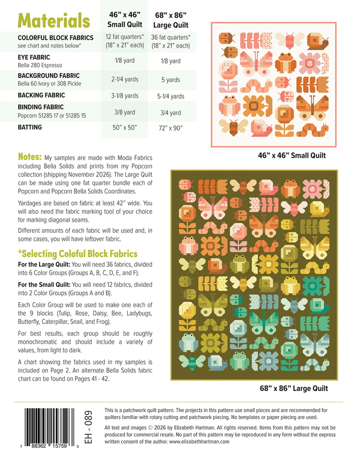 Busy Backyard - Quilt Pattern - Elizabeth Hartman (Pre-order: Aug 2026)