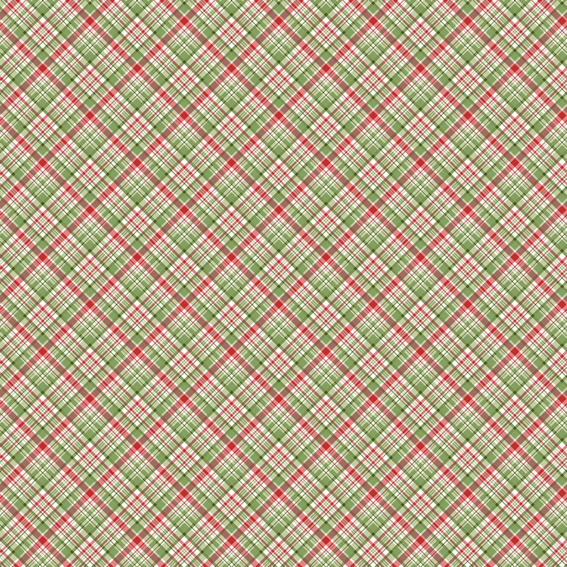 Briarwood Christmas FLANNEL - Plaid in White - Deborah Edwards - Northcott (Pre-order: Jun 2027)