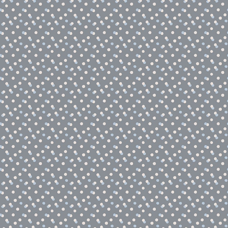 To The Moon FLANNEL - Dots in Grey - FIGO Studio (Northcott) (Pre-order: June 2027)