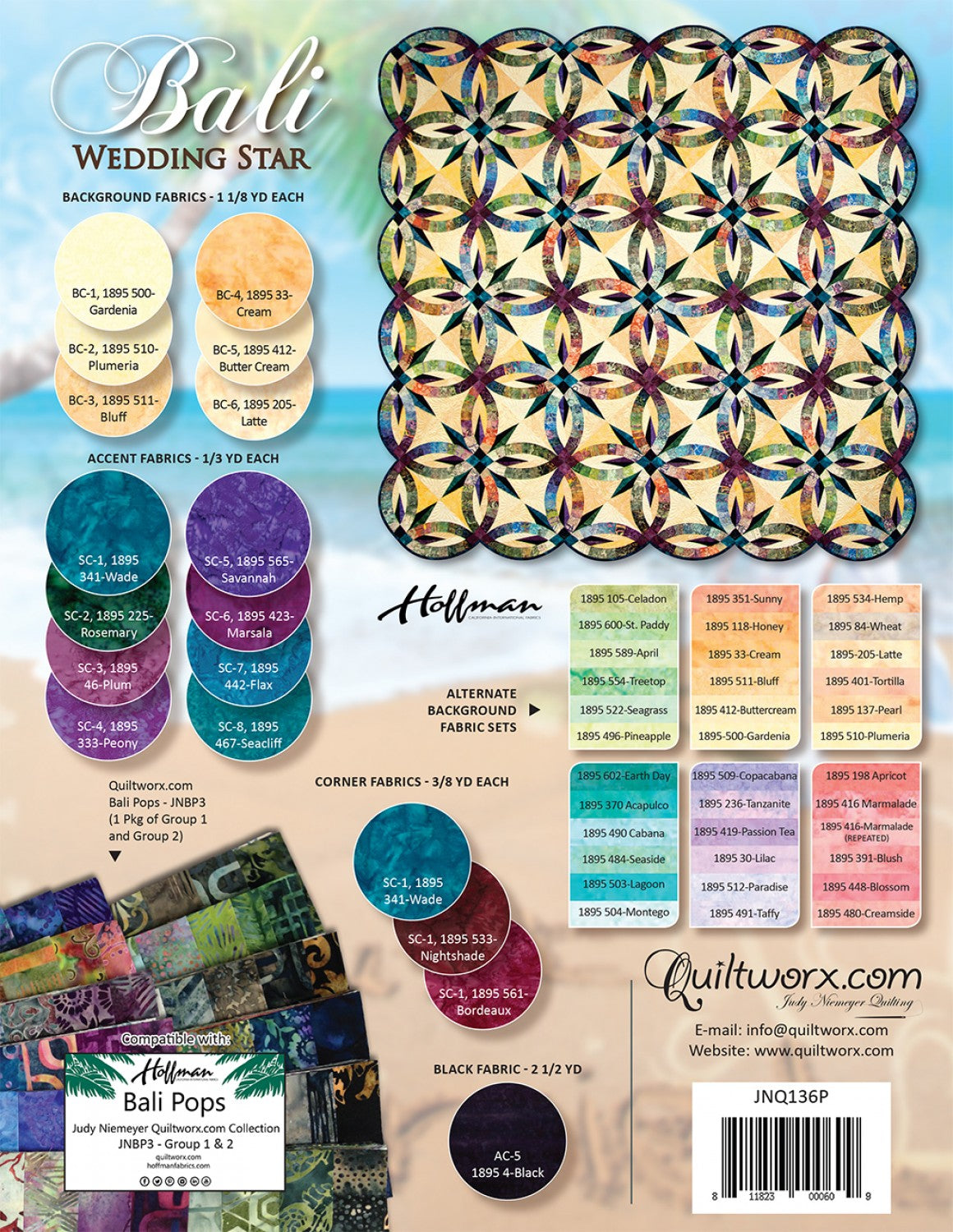 Bali Wedding Star Quilt Pattern (FPP) - Quiltworx (Pre-order: Jan 2026)