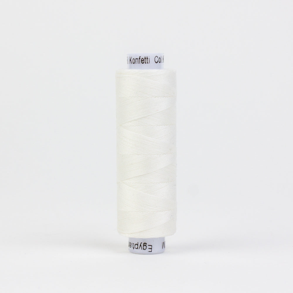 Konfetti - Soft White - Cotton 50wt 220yd (200m) - WonderFil Specialty Threads