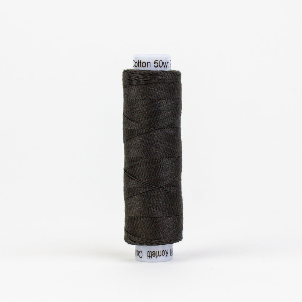 Konfetti - Soft Black - Cotton 50wt 220yd (200m) - WonderFil Specialty Threads (Pre-order: Feb 2026)
