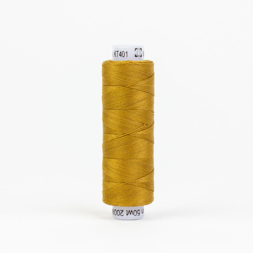Konfetti - Dark Gold - Cotton 50wt 220yd (200m) - WonderFil Specialty Threads (Pre-order: Feb 2026)