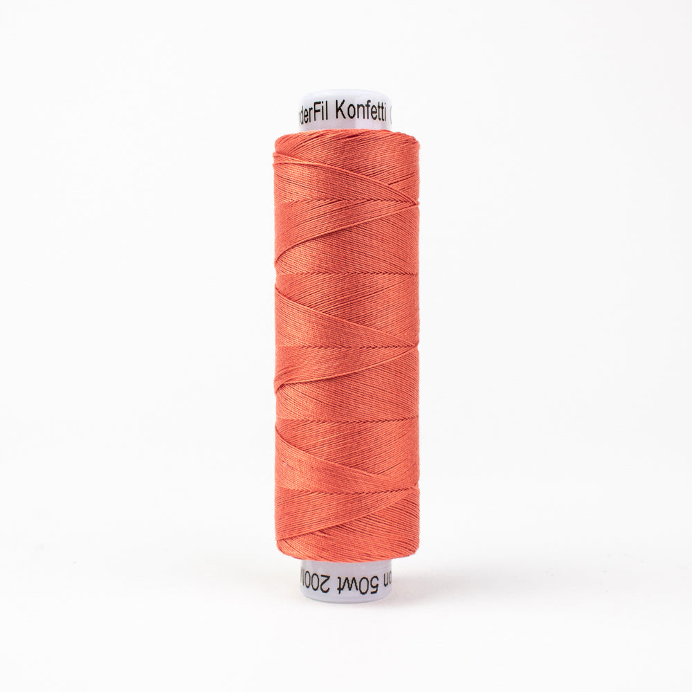 Konfetti - Salmon - Cotton 50wt 220yd (200m) - WonderFil Specialty Threads (Pre-order: Jan 2026)