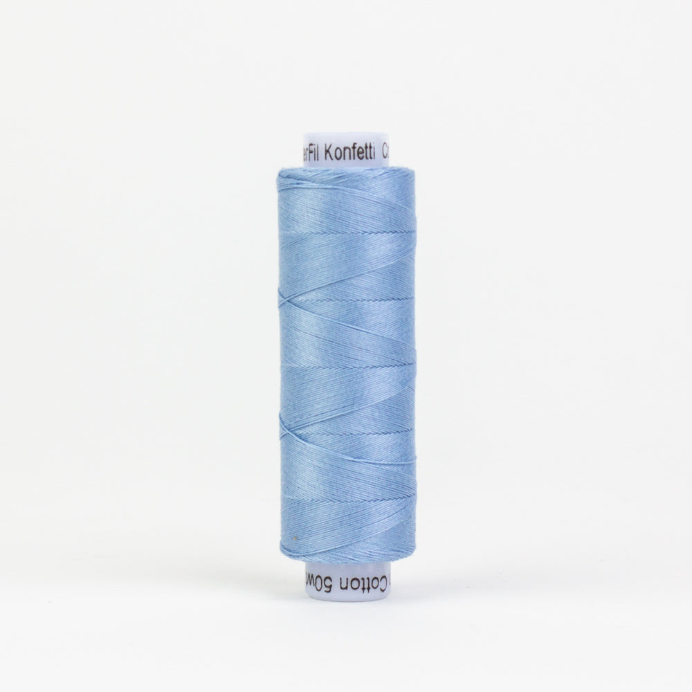 Konfetti - Sky Blue - Cotton 50wt 220yd (200m) - WonderFil Specialty Threads (Pre-order: Jan 2026)